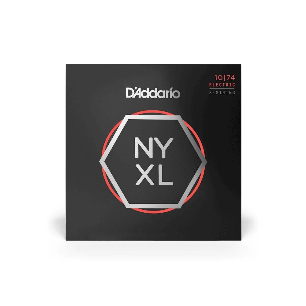 D'Addario NYXL1074 8-String Nickel Wound Electric Strings Light Top/Heavy Bottom (10-74)