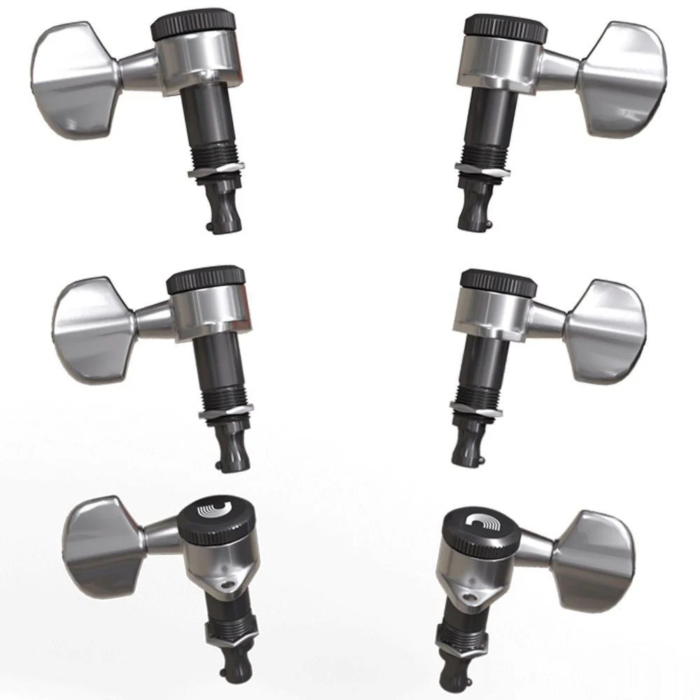 D'Addario PWAT-331L Auto-Trim Locking Tuning Machines - 3/Side (Chrome) - Image 2