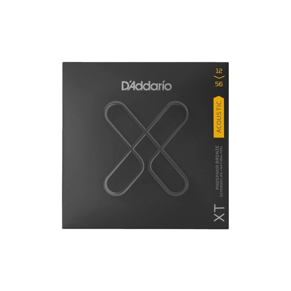 D'Addario XT Coated Acoustic Phosphor Bronze Strings - Light Top/Med Bottom (12-56)