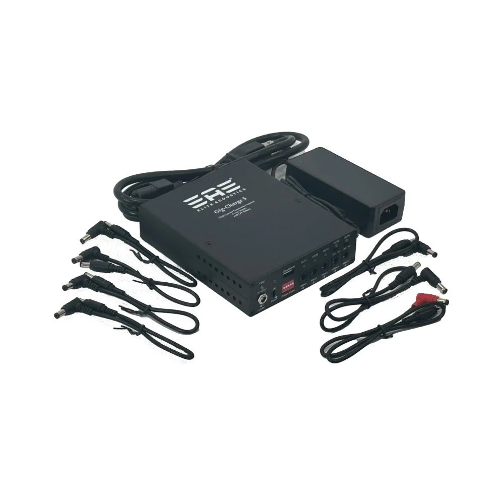 Elite Acoustics EAE Gig-Charge 5 LFP Battery Powered Pedal Power Supply 4x 9V 500mA & 1x 9V 1,000mA - Image 7