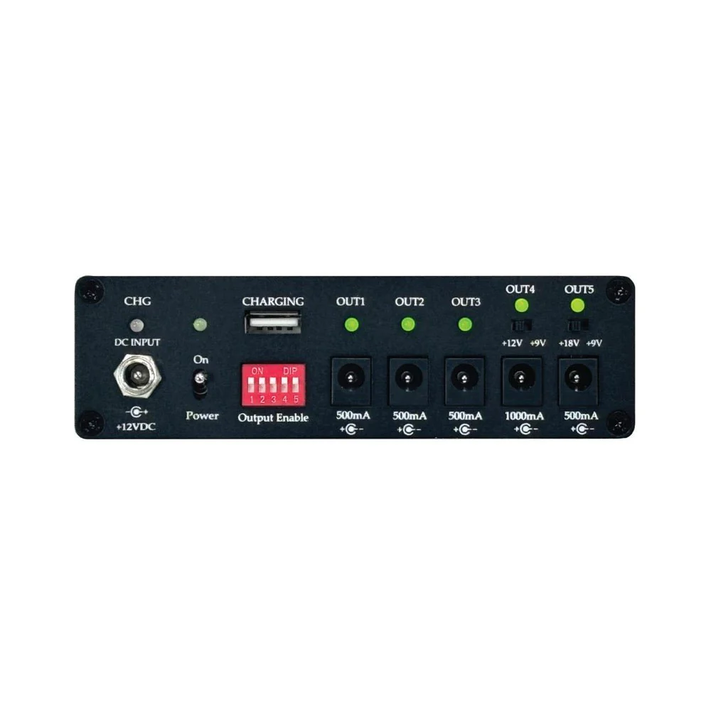 Elite Acoustics EAE Gig-Charge 5 LFP Battery Powered Pedal Power Supply 4x 9V 500mA & 1x 9V 1,000mA - Image 8
