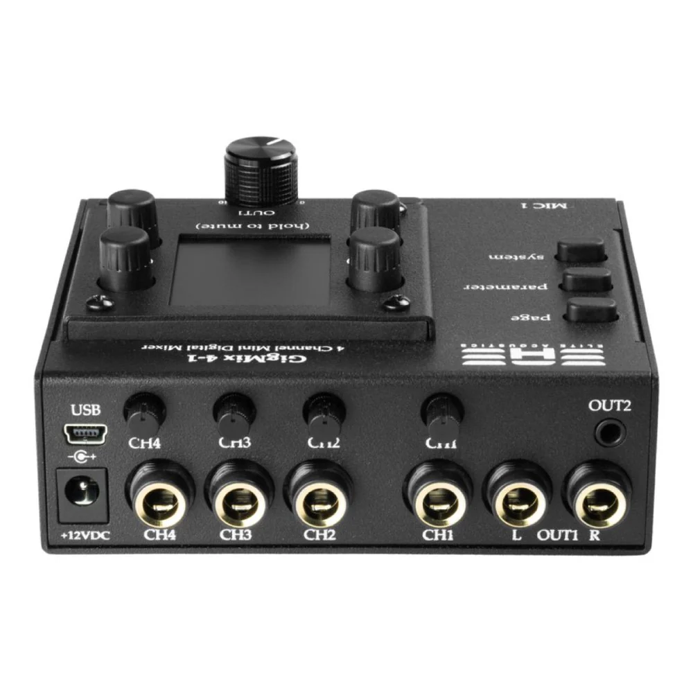 Elite Acoustics EAE GigMix 4-1 4Ch Digital Mixer w/ DSP Gate, Compressor, EQ, Reverb & Delay - Image 4