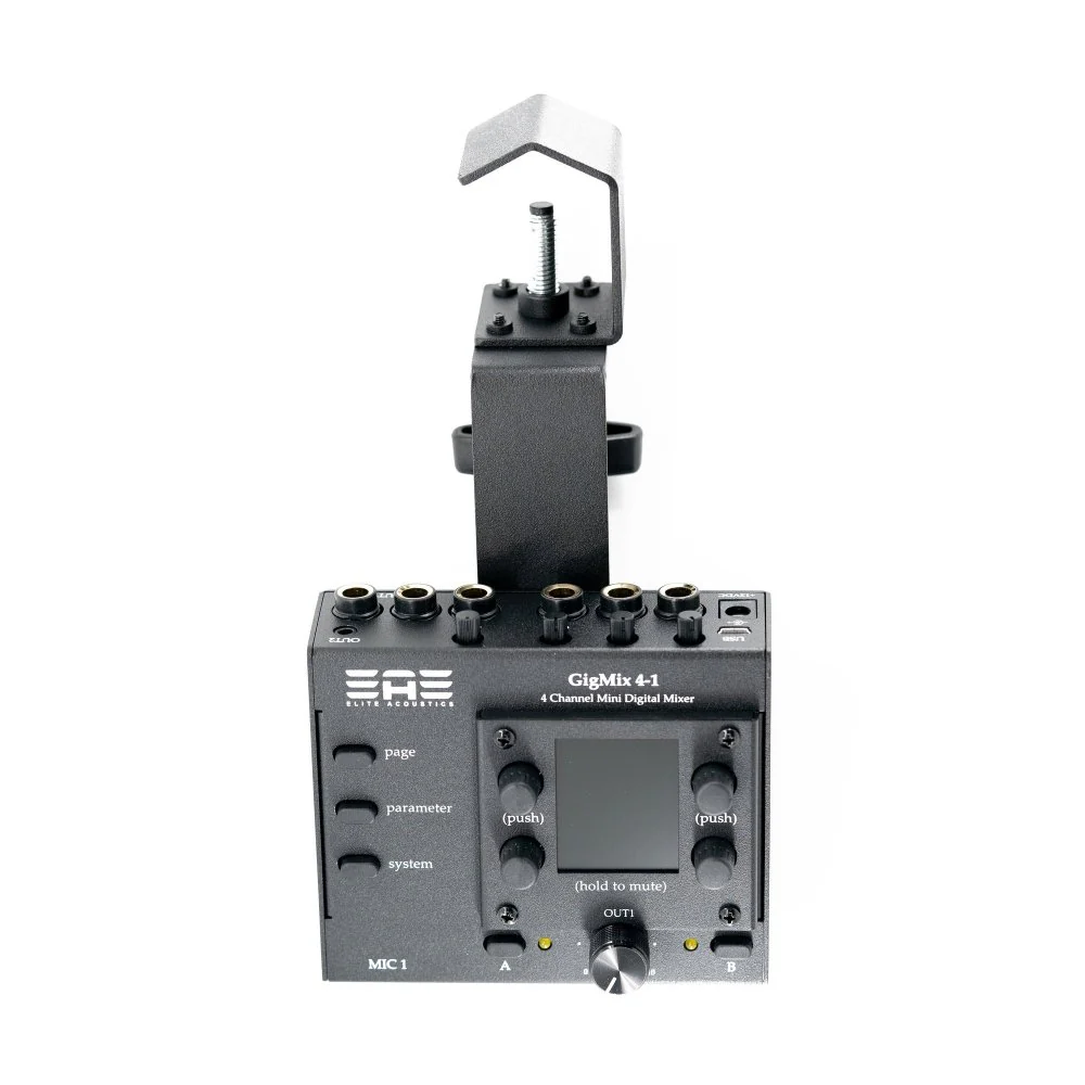 Elite Acoustics EAE GigMix 4-1 4Ch Digital Mixer w/ DSP Gate, Compressor, EQ, Reverb & Delay - Image 8