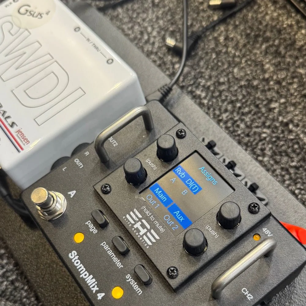 Elite Acoustics EAE StompMix 4 4Ch Digital Mixer Pedal w/ DSP Gate, Compressor, EQ, Reverb & Delay - Image 10