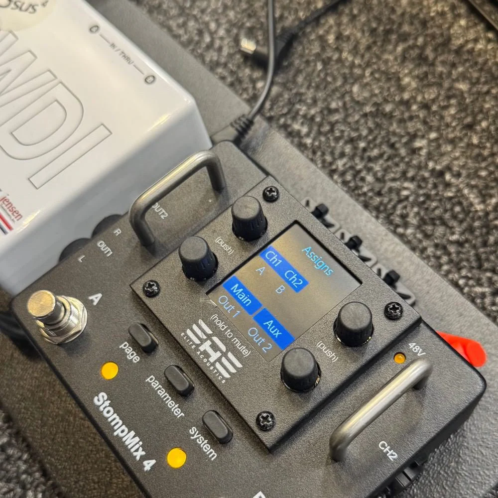 Elite Acoustics EAE StompMix 4 4Ch Digital Mixer Pedal w/ DSP Gate, Compressor, EQ, Reverb & Delay - Image 7