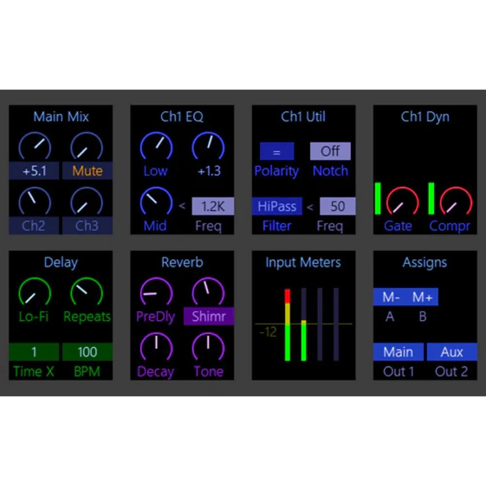 Elite Acoustics EAE StompMix 4 White 4Ch Digital Mixer Pedal w/ DSP Gate, Compressor, EQ, Reverb & Delay - Image 6