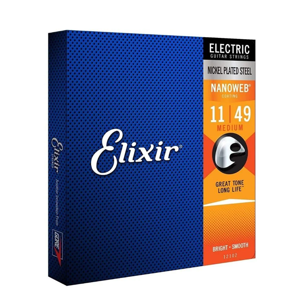 Elixir 12102 Nanoweb Electric Strings Nickel Plated Steel Medium 11-49 23/E-NW-M