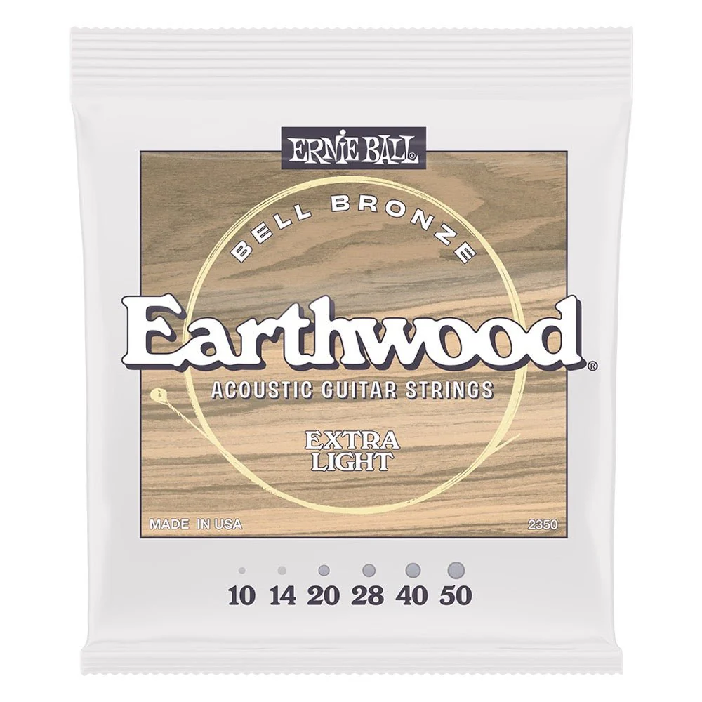 Ernie Ball ACOUSTIC Guitar Strings Bell Bronze Earthwood John Mayer Collab Extra Light 10-50 P02350