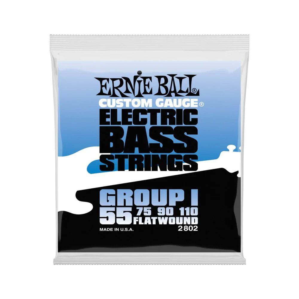 Ernie Ball BASS Flatwound Custom 4 Strings Group I 55-110 P02802