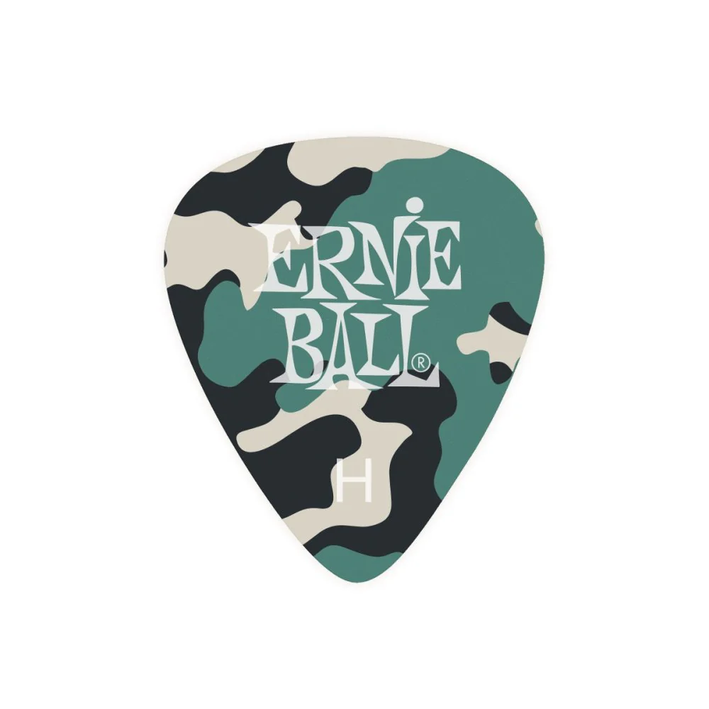 Ernie Ball Camouflage Cellulose Picks Heavy 12 Piece P09223