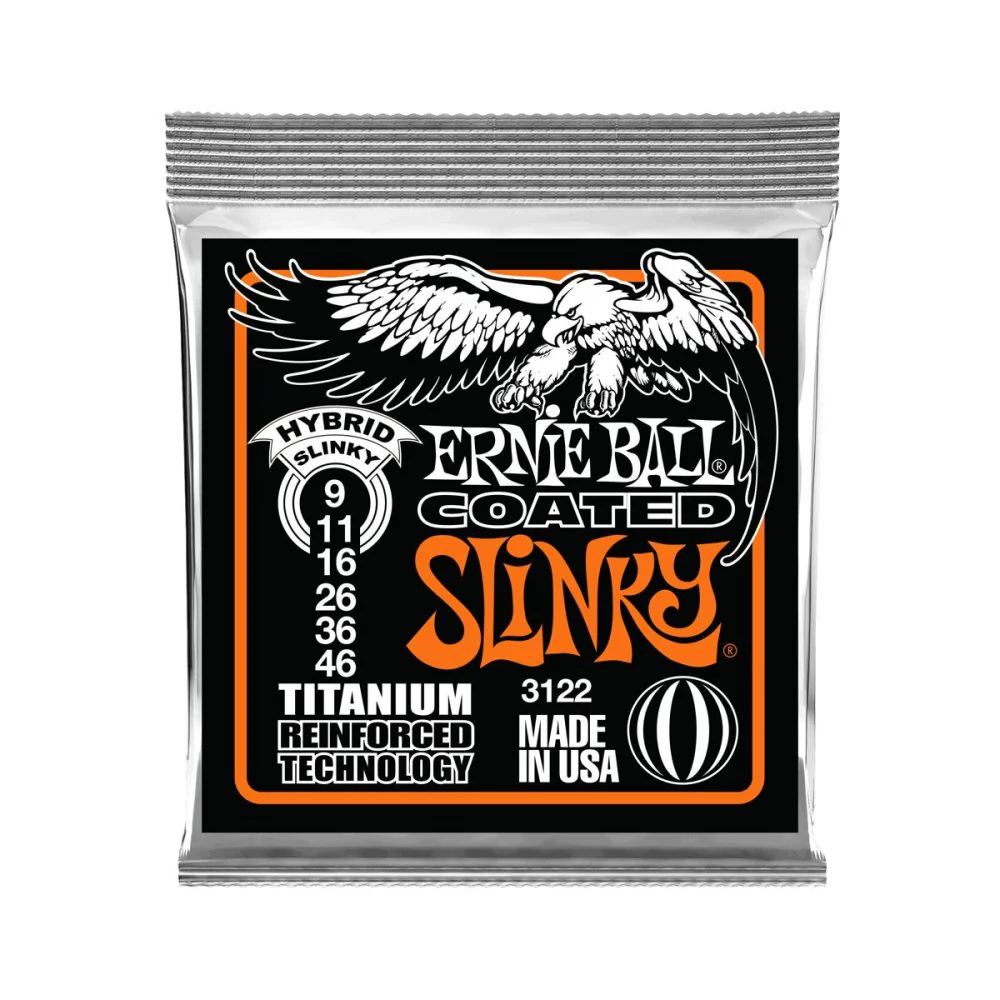 Ernie Ball Hybrid Slinky RPS Coated Titanium ELECTRIC Guitar Strings 9-46 P03122