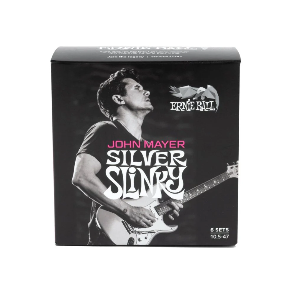 Ernie Ball John Mayer Silver Slinky 6-Pack Nickel Wound Electric Guitar Strings 10.5-47 P03817 - Image 4