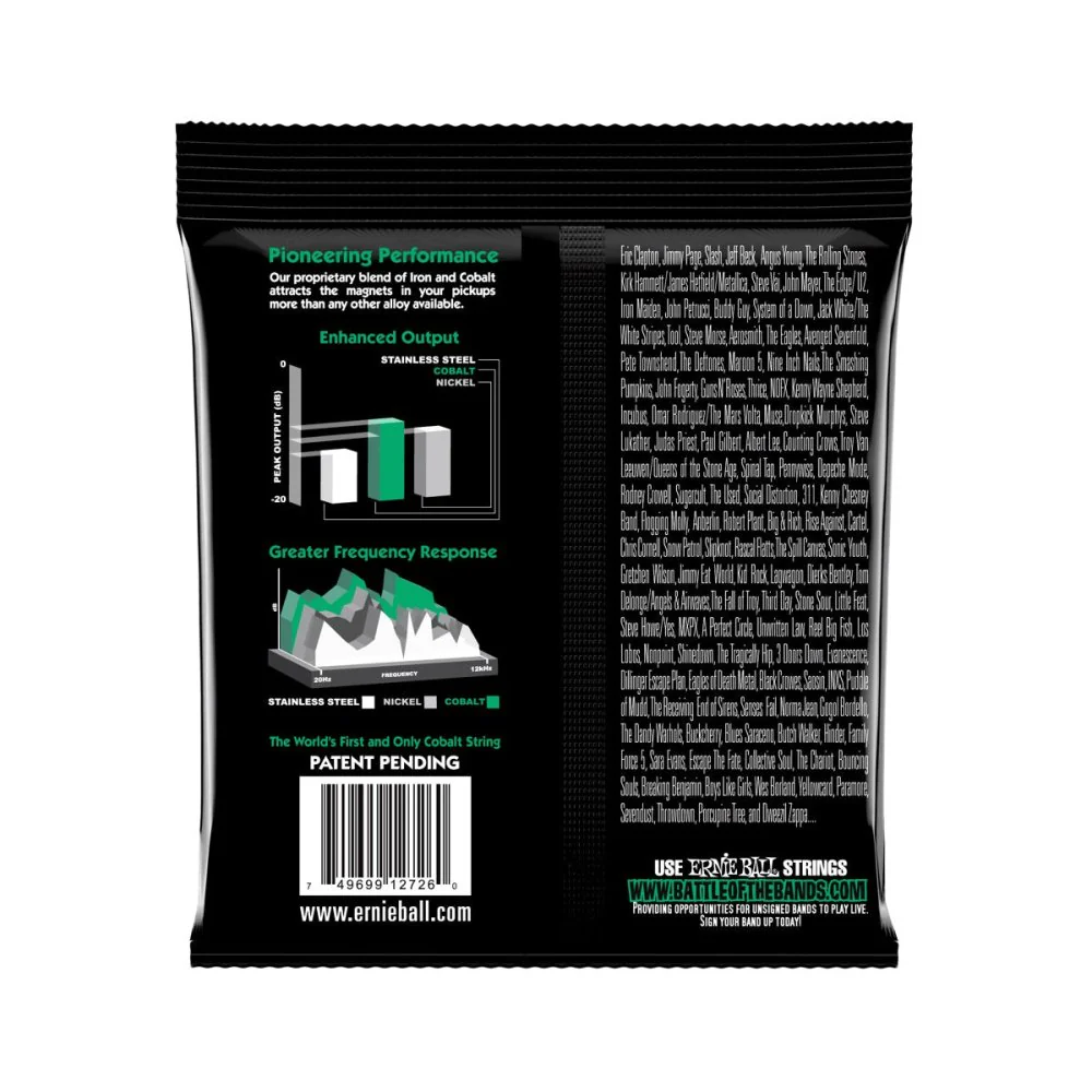 Ernie Ball Not Even Slinky Cobalt ELECTRIC Guitar Strings 12-56 P02726 - Image 2