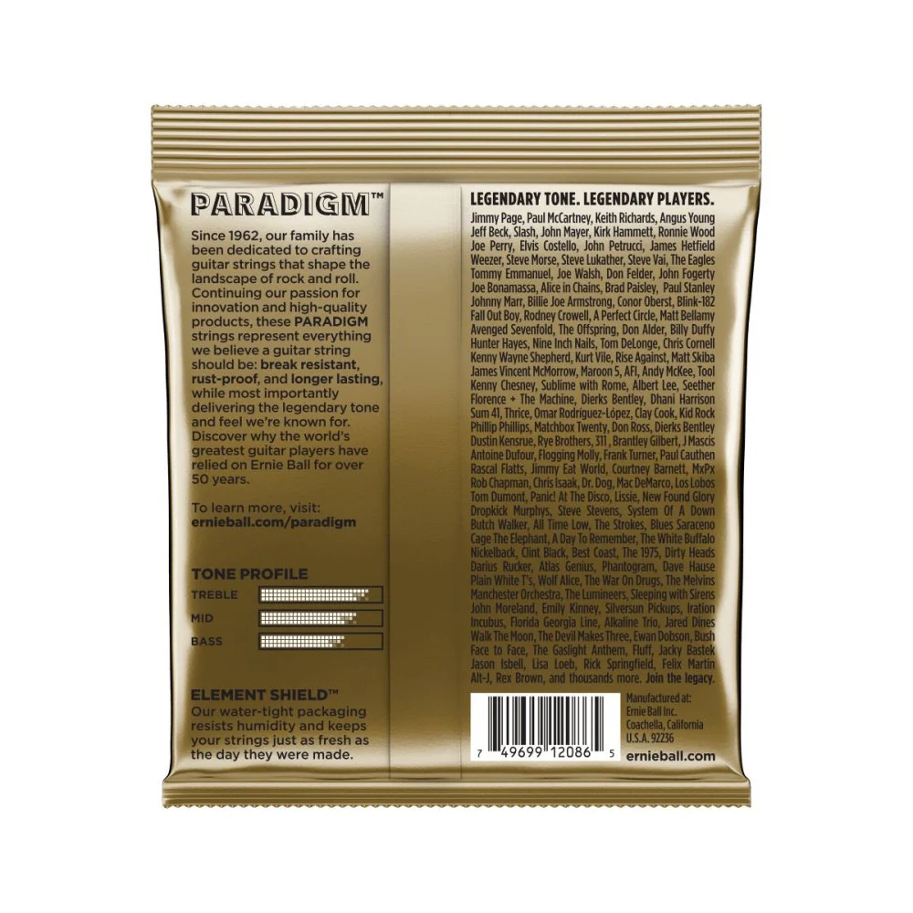 Ernie Ball ACOUSTIC Guitar Strings Paradigm 80/20 Bronze Medium Light 12-54 P02086 - Image 2