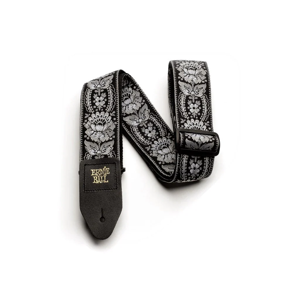 Ernie Ball Jacquard Guitar Strap Silver Orleans P04150