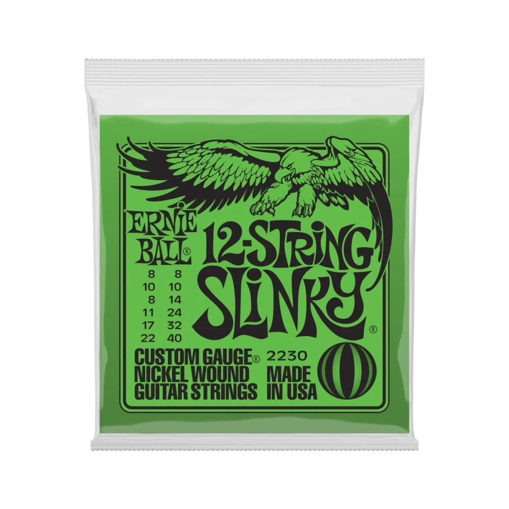 Ernie Ball Slinky 12-String Nickel Wound ELECTRIC Guitar Strings 8-40 P02230