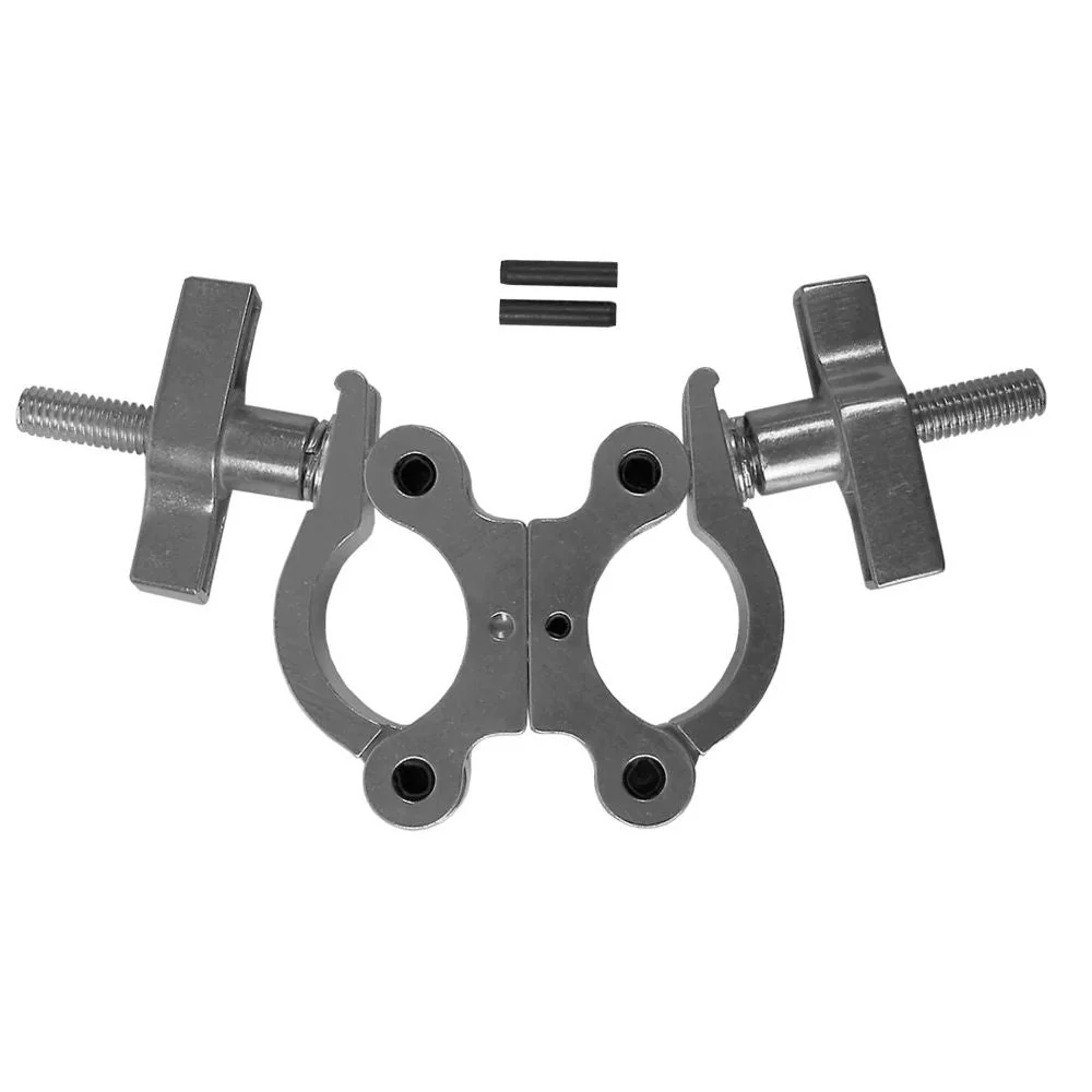 Event Lighting CLAMPDP50S Dual Swivel Pipe Clamp 38-51mm Tube (SWL: 300kg) (Silver)