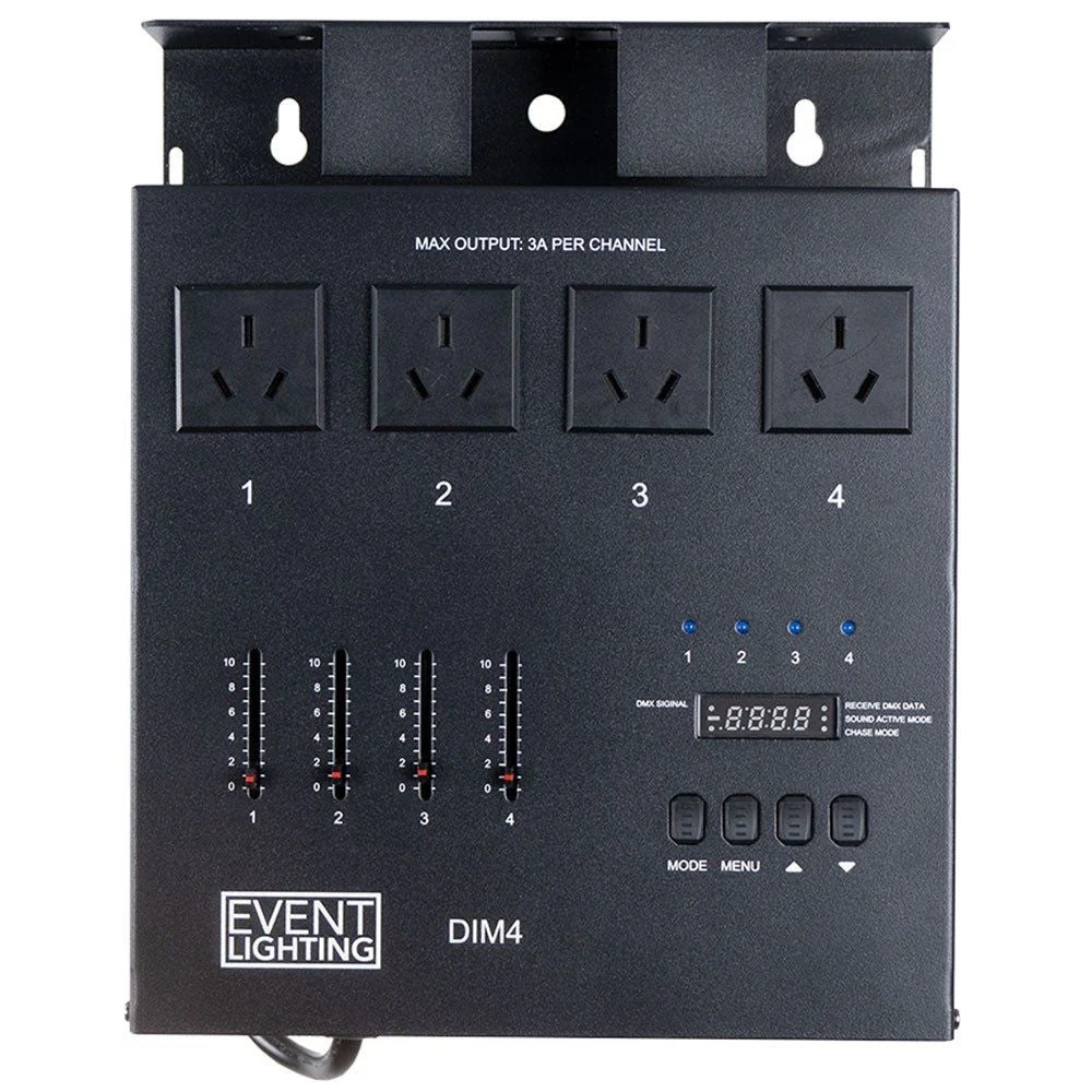 Event Lighting DIM4 4-Channel DMX Dimmer/Switch