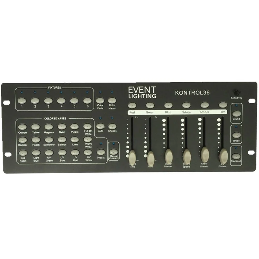 Event Lighting Lite Kontrol 36 6x RGBWAU Fixture DMX Controller