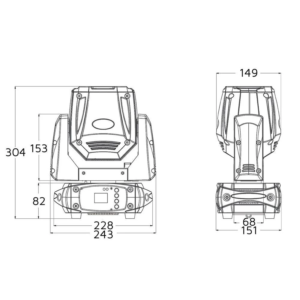 Event Lighting Lite LM75B Beam Moving Head (75W) - Image 4
