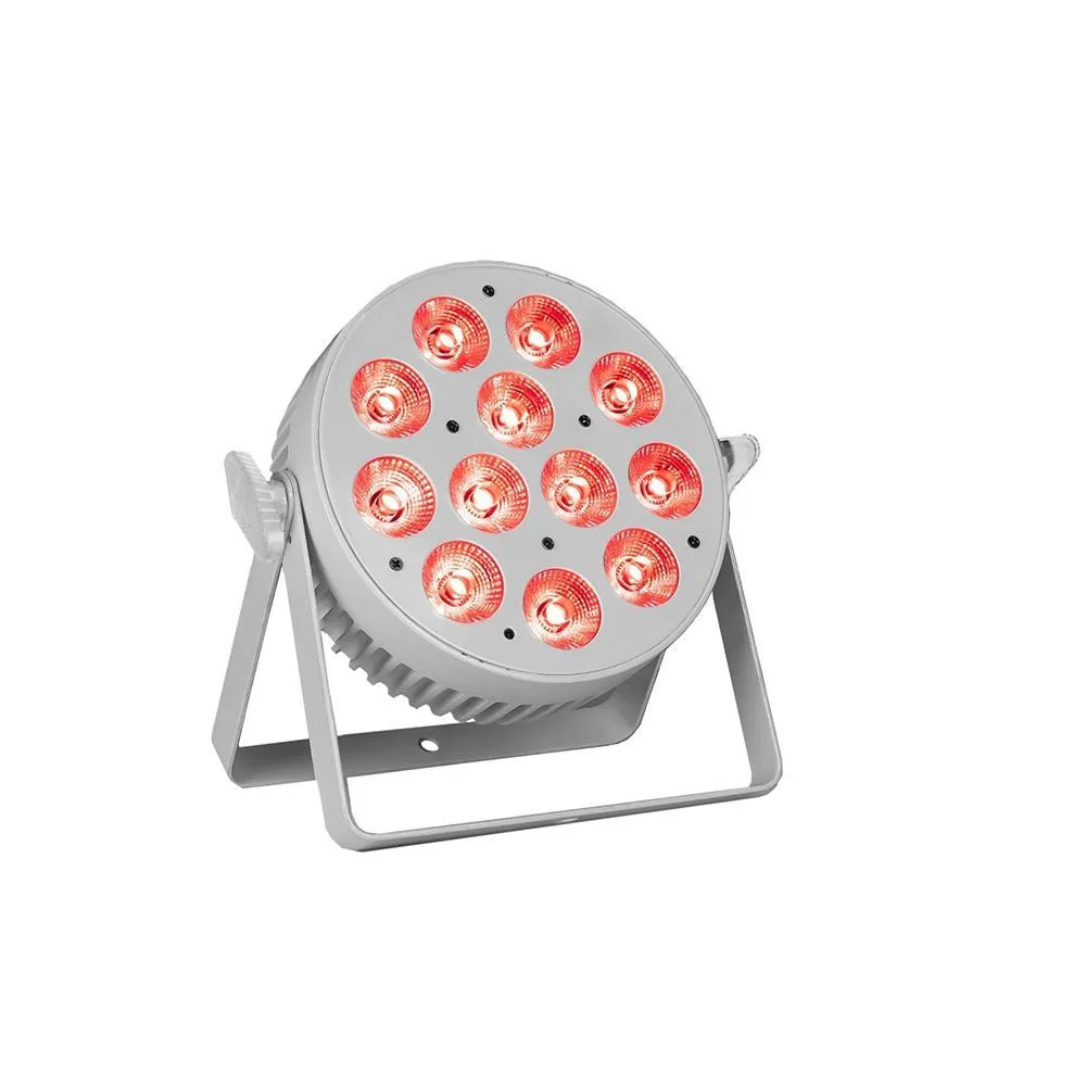 Event Lighting Lite PAR12X12L-WH LED Flat Pro Par 12x12W RGBWAU Stage Wash & IR Remote (White) - Image 3