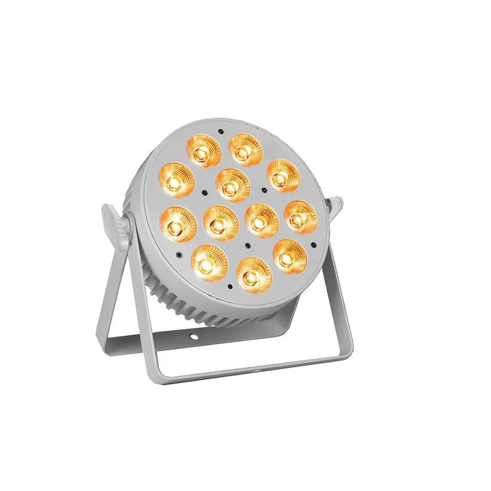 Event Lighting Lite PAR12X12L-WH LED Flat Pro Par 12x12W RGBWAU Stage Wash & IR Remote (White) - Image 4