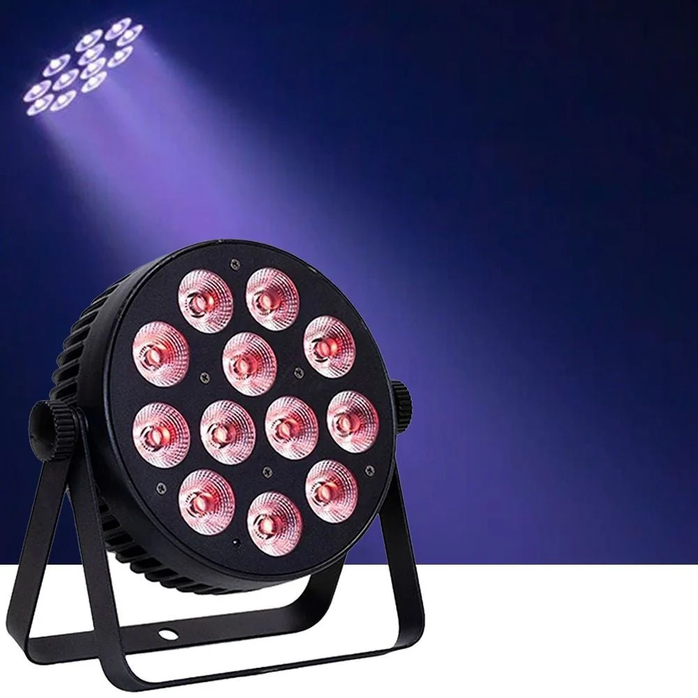 Event Lighting Lite PAR12X12L LED Flat Pro Par 12x12W RGBWAU Stage Wash w/ IR Remote