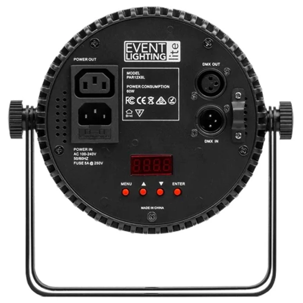 Event Lighting Lite PAR12X12L LED Flat Pro Par 12x12W RGBWAU Stage Wash w/ IR Remote - Image 2