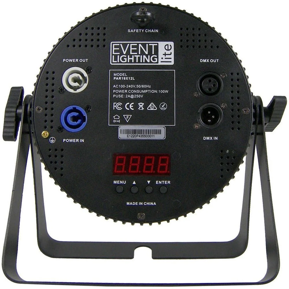 Event Lighting Lite PAR19X12L LED Par 19x12W RGBWAU w/ IR Remote - Image 3