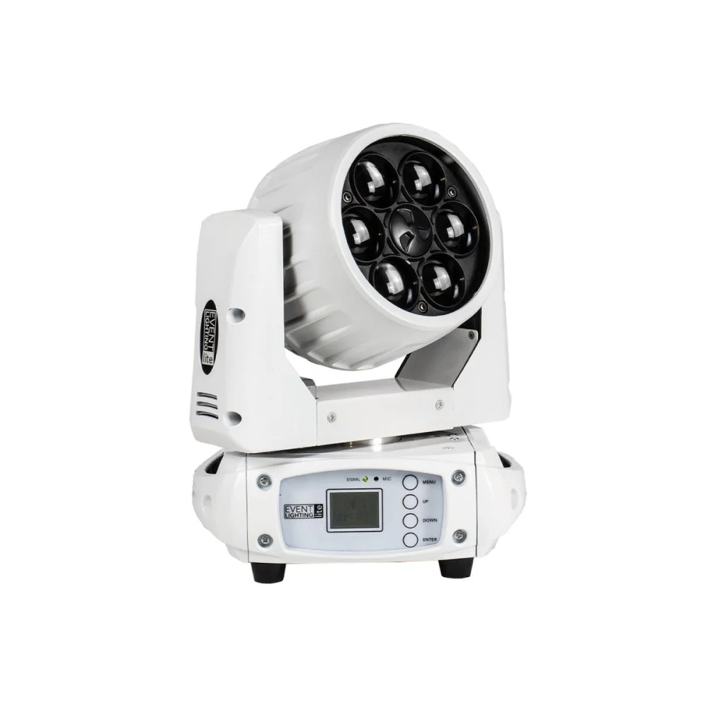 Event Lighting LM6X15W 6x15W LED RGBW Zoom Wash Moving Head (White) - Image 8