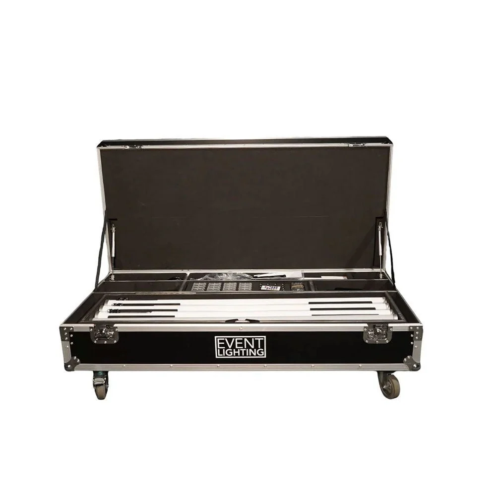Event Lighting Outdoor Battery RGBW LED Tube Stand Package (Set of 8) w/ Road Case - Image 4