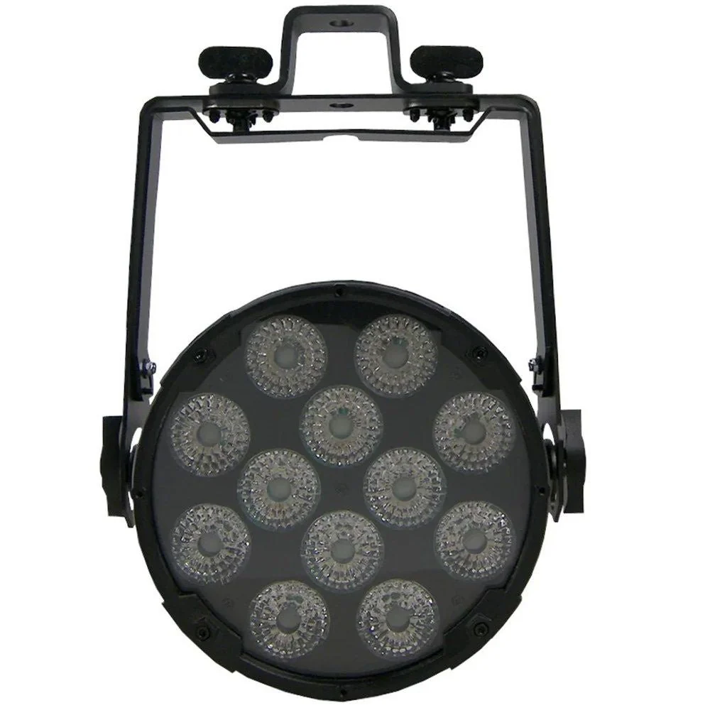Event Lighting PAR12H LED Flat Pro Par 12x12W RGBWA+UV Stage Wash (Black Finish) - Image 4