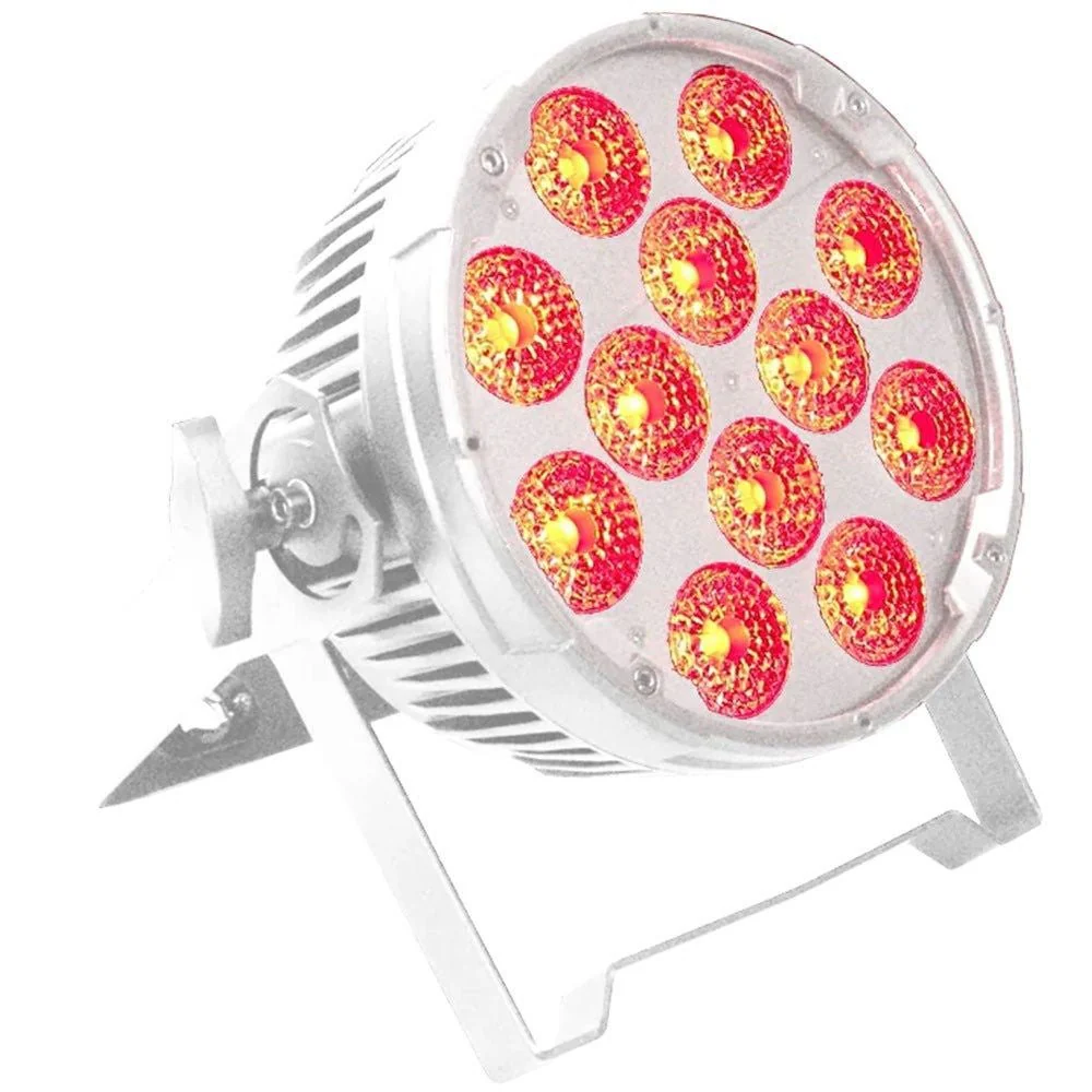 Event Lighting PAR12H-WH LED Flat Pro Par 12x12W RGBWA+UV Stage Wash (White Finish) - Image 3