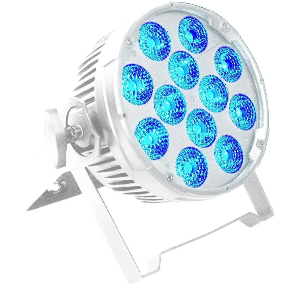 Event Lighting PAR12H-WH LED Flat Pro Par 12x12W RGBWA+UV Stage Wash (White Finish) - Image 4