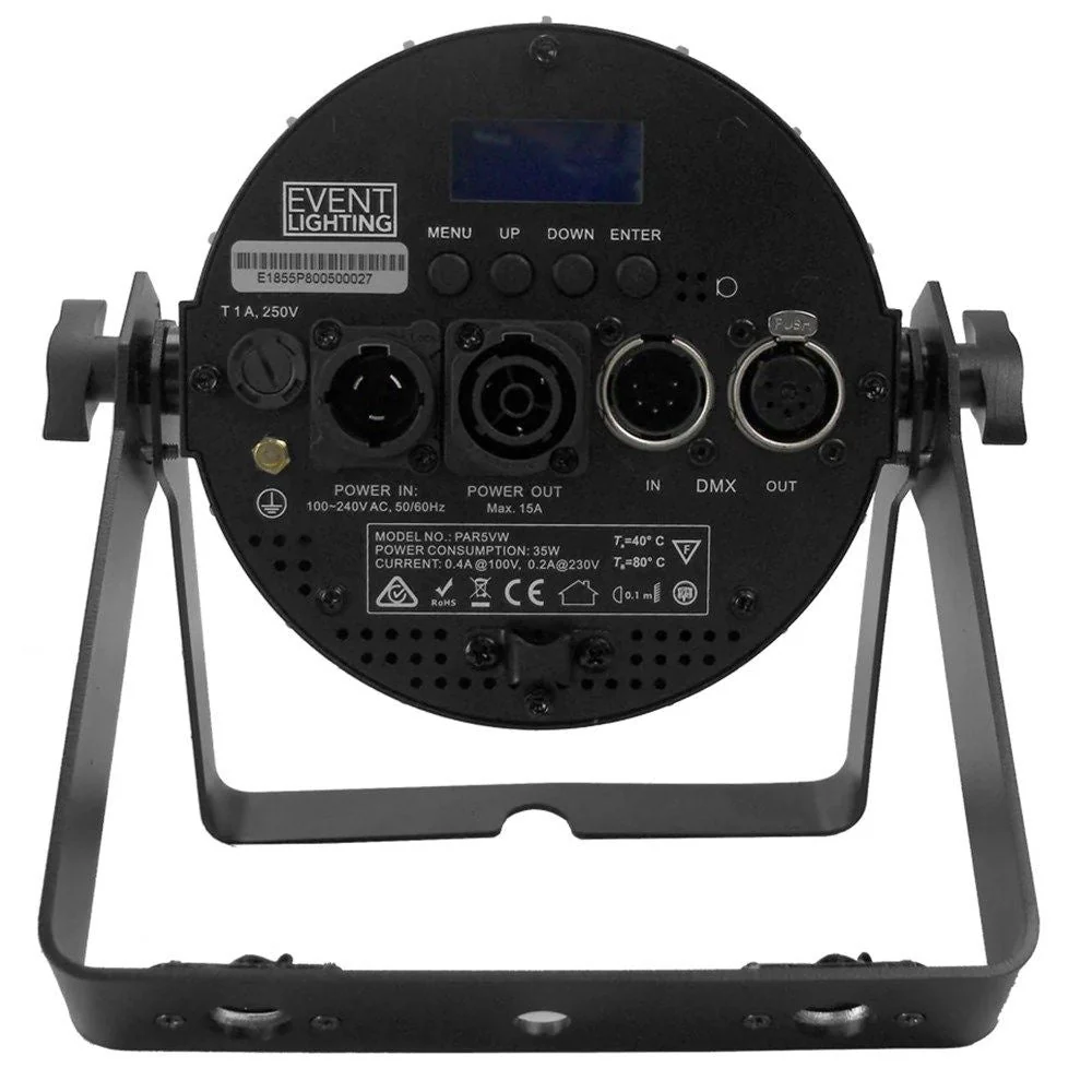Event Lighting PAR5VW 5x6W WW/CW/A LED Pro Par - Image 2