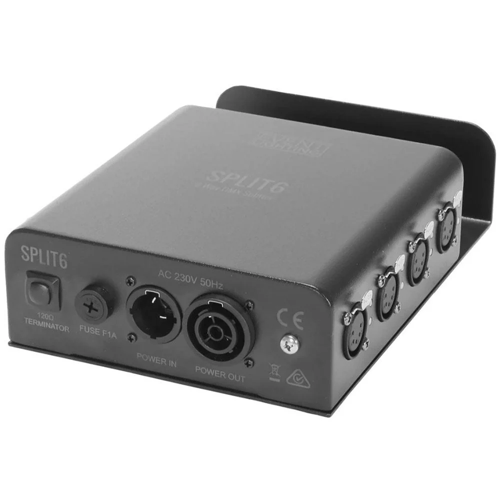 Event Lighting SPLIT6 6-Way Splitter w/ 5-Pin XLR In/Thru & 6 Outputs True1 In/Out - Image 2