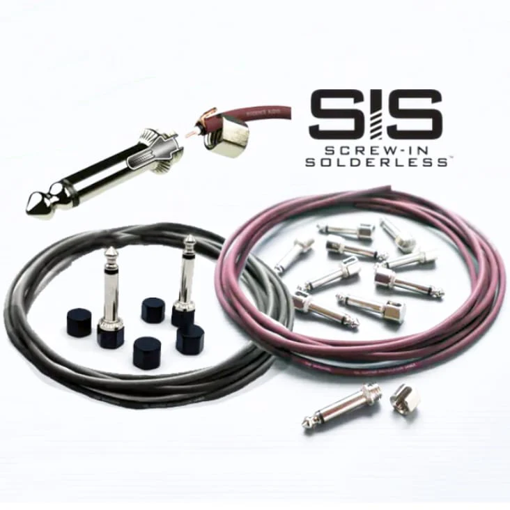 Evidence Audio Solderless Kit 10 Pack 10x SiS Plugs Angled & 10FT Monorail Cable Black - Image 2