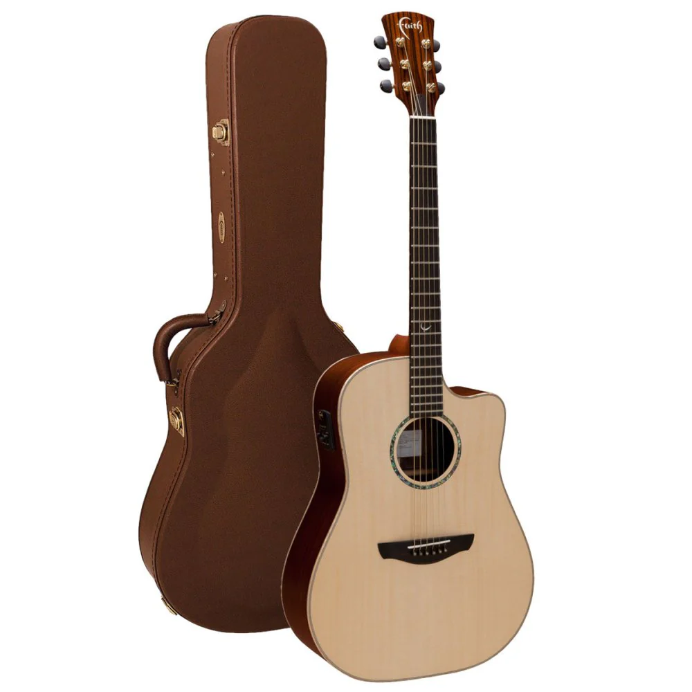 Faith Guitars HiGloss Series SATURN All Solid Acoustic Fishman Hard Case FSCEHG