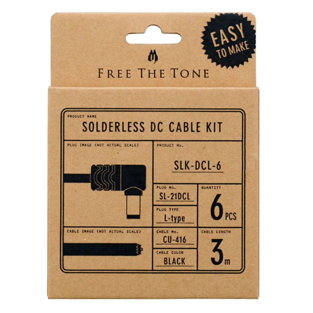 Free The Tone Solderless DC Cable Kit SLK-DCL-6 6x DC Plugs & 3M Cable - Image 5