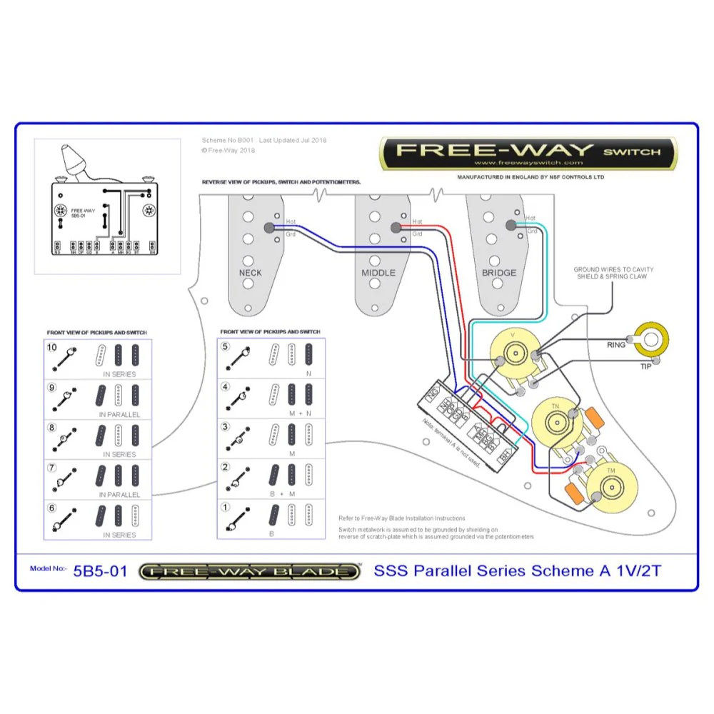 Free-Way Pickup Blade Switch 5+5 Position Multi Switch Fits Stratocaster® Style Guitars - Image 5