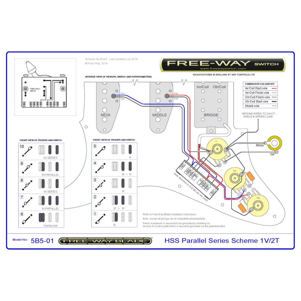 Free-Way Pickup Blade Switch 5+5 Position Multi Switch Fits Stratocaster® Style Guitars - Image 7