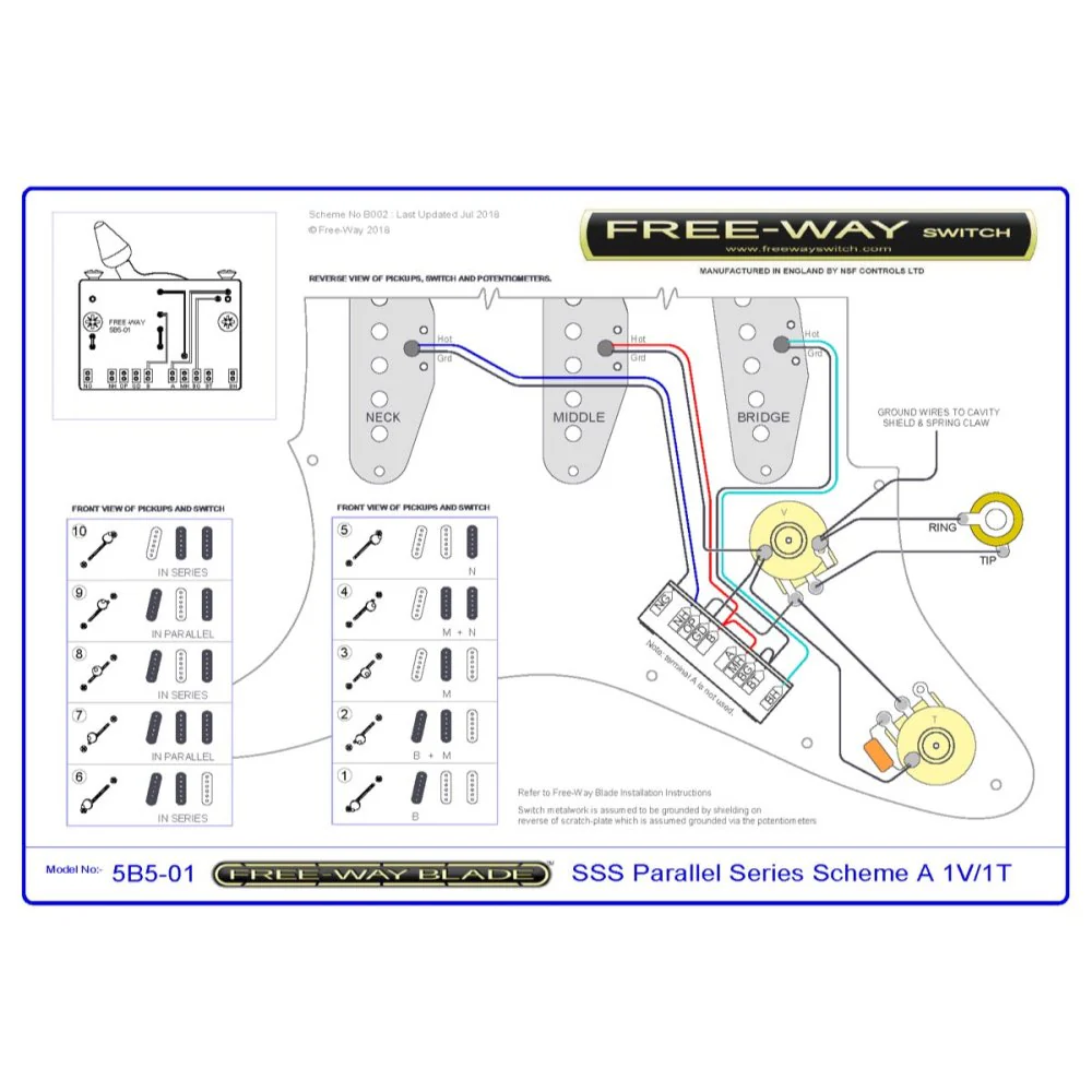 Free-Way Pickup Blade Switch 5+5 Position Multi Switch Fits Stratocaster® Style Guitars - Image 8