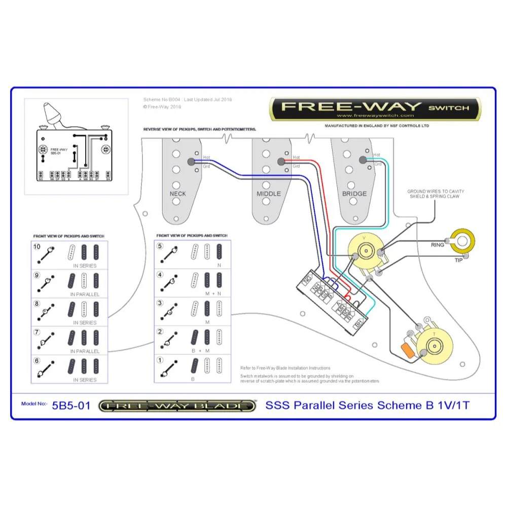 Free-Way Pickup Blade Switch 5+5 Position Multi Switch Fits Stratocaster® Style Guitars - Image 9