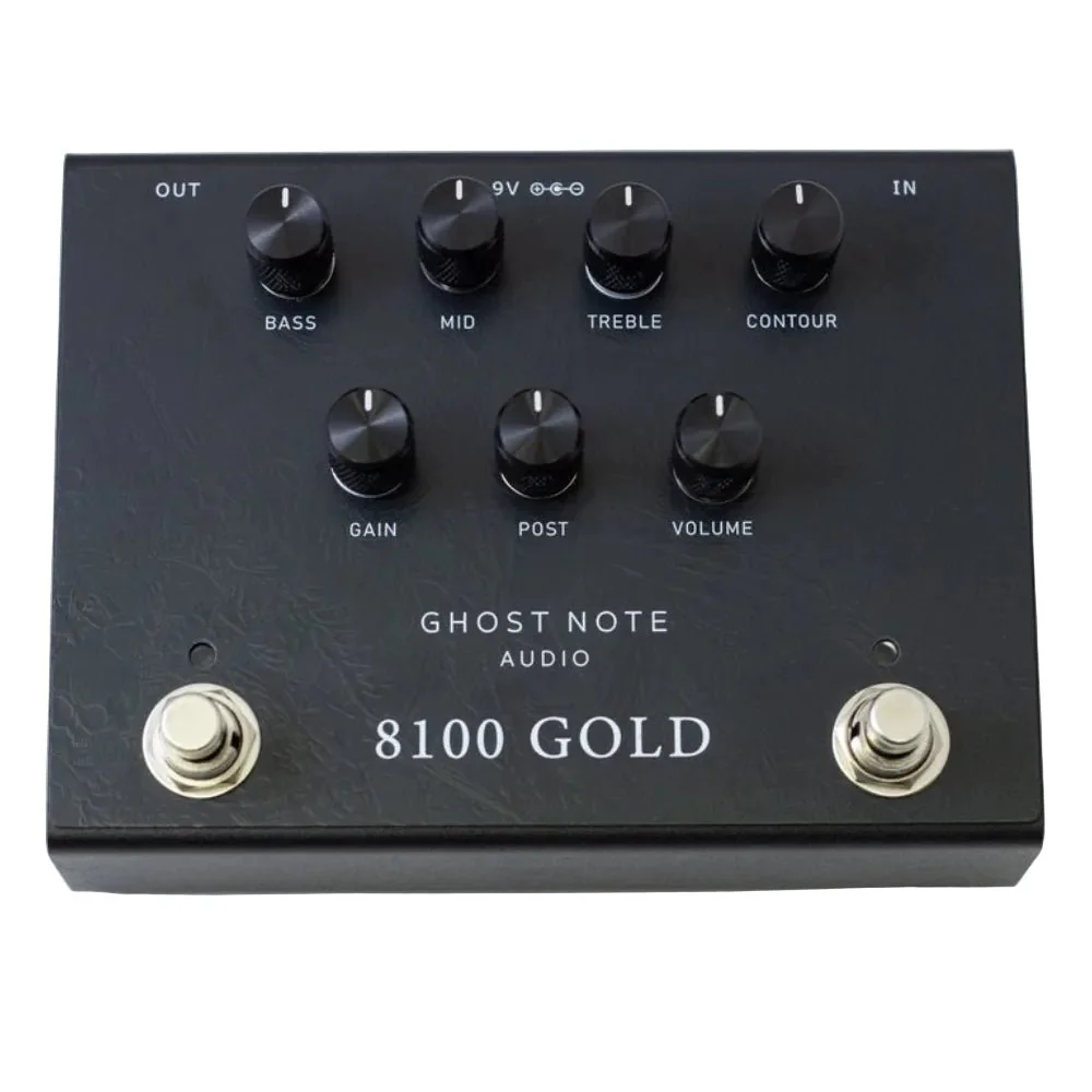 Ghost Note Audio 8100 Gold (Black ) Preamp Pedal based on Marshall Valvestate Amp
