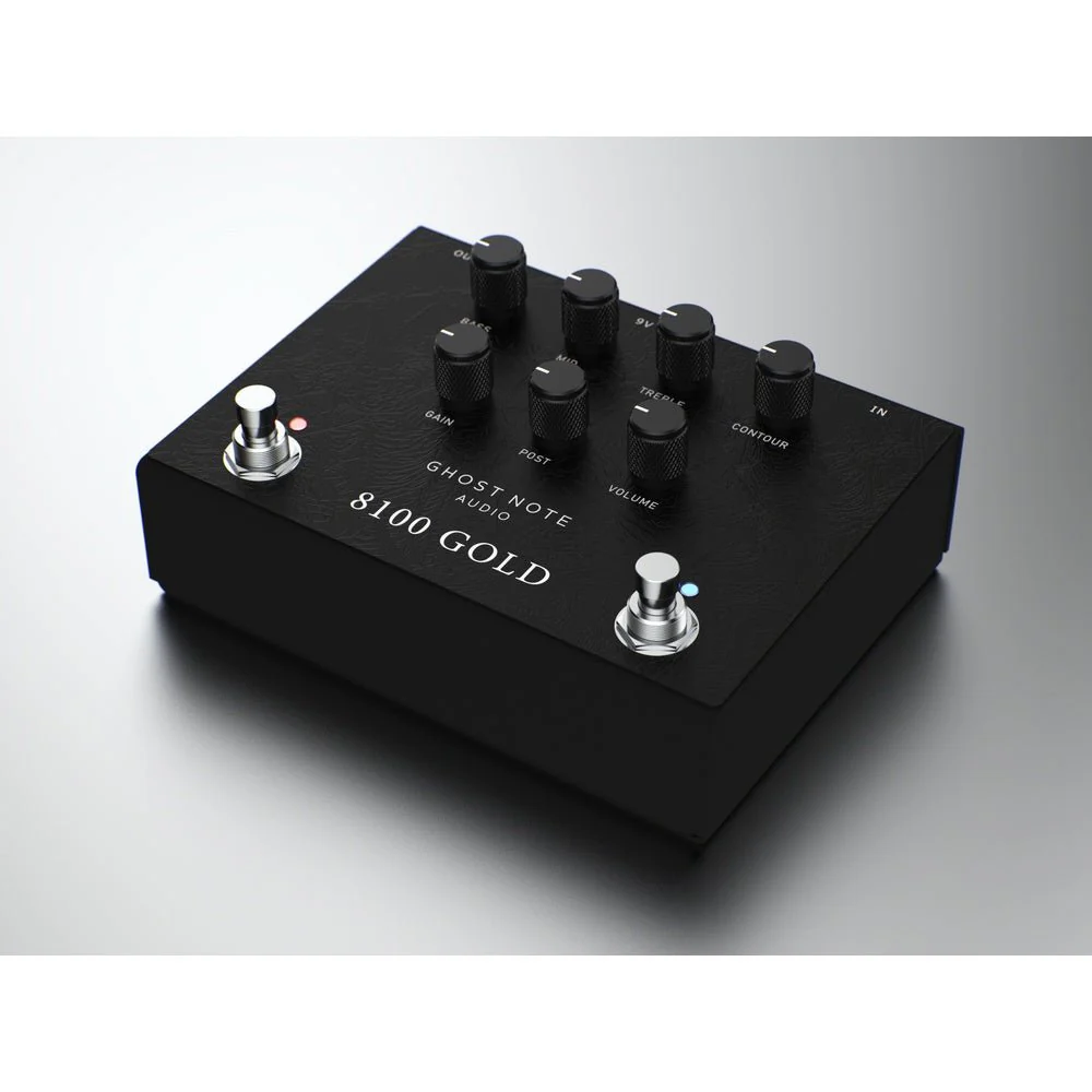 Ghost Note Audio 8100 Gold (Black ) Preamp Pedal based on Marshall Valvestate Amp - Image 3