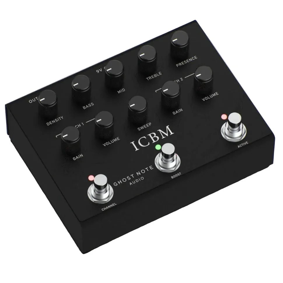Ghost Note Audio ICBM (Black) Preamp Pedal based on Randall Warhead X2 Amp