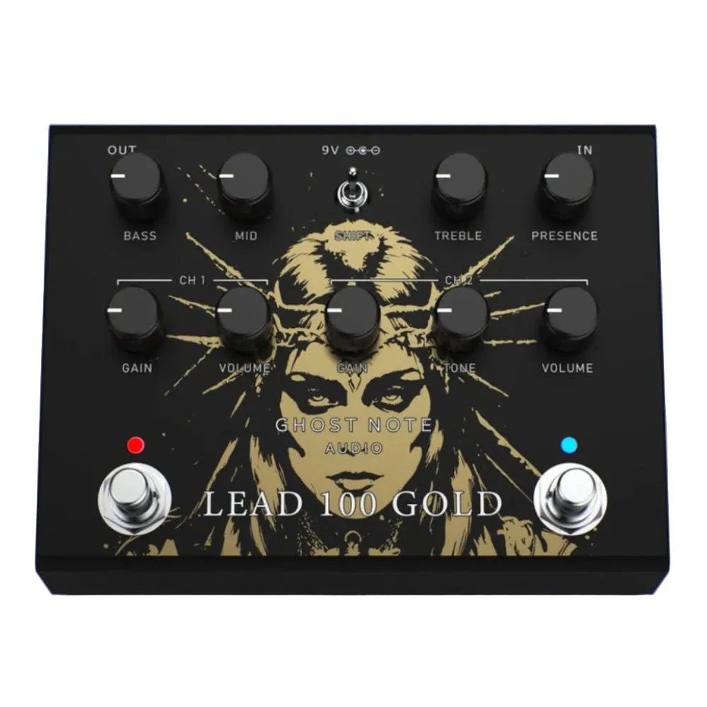 Ghost Note Audio LEAD 100 GOLD Preamp Pedal based on Marshall Lead 100 MOSFET Amp