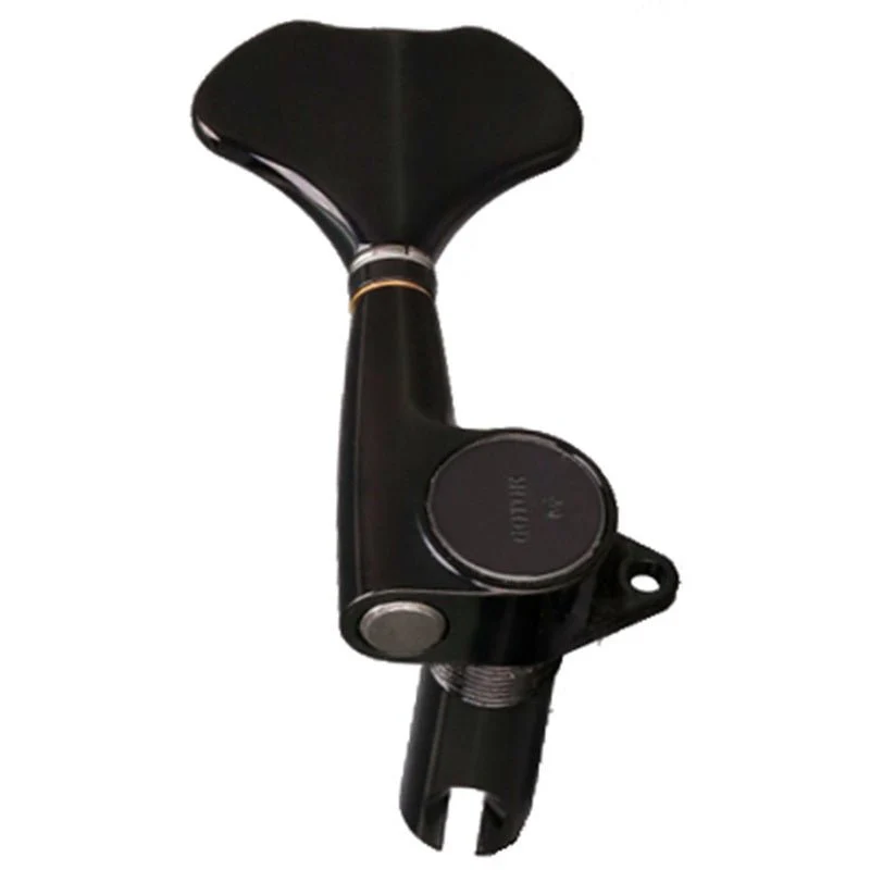 Gotoh GB707 Series Electric Bass Guitar Tuning Machines in Black Chrome Finish (2+2)