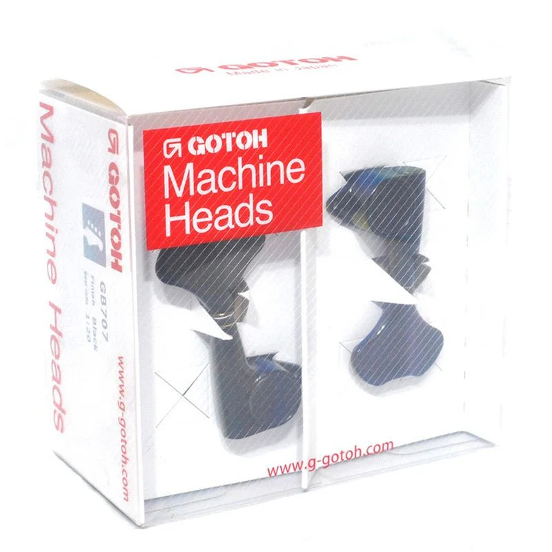 Gotoh GB707 Series Electric Bass Guitar Tuning Machines in Black Chrome Finish (2+2) - Image 2