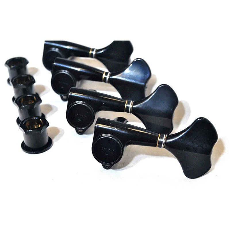 Gotoh GB707 Series Electric Bass Guitar Tuning Machines in Black Chrome Finish (4-inline) - Image 2